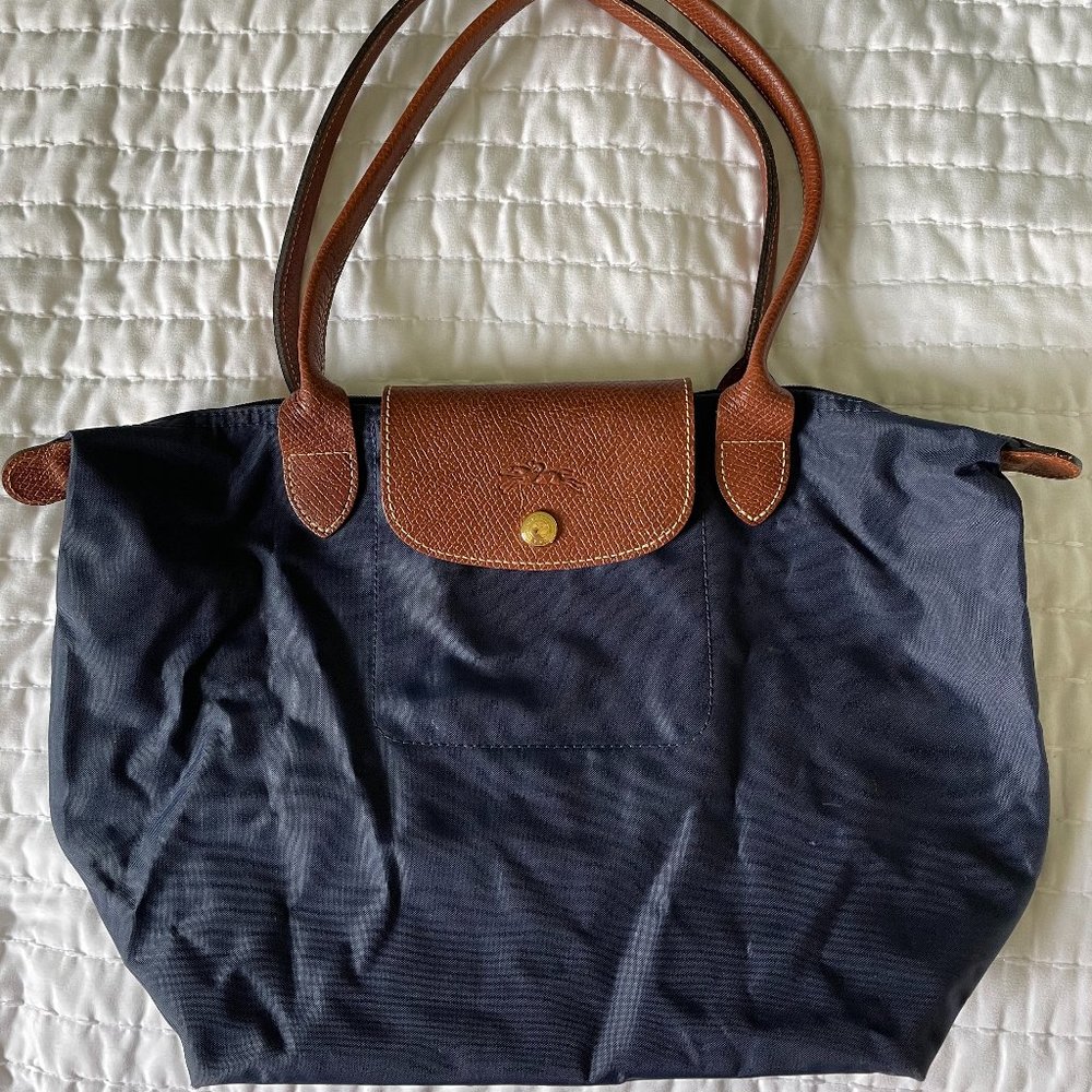 Navy Longchamp Small tote